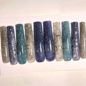 Hand Crafted Custom 10pc XXL Acrylic presson nails sz Small